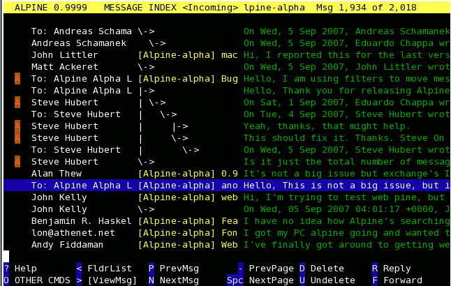     Don Sullivan       Re: [Alpine-alpha] On Fri, 7 Sep 2007, Dario wrote: FWIW, I found I